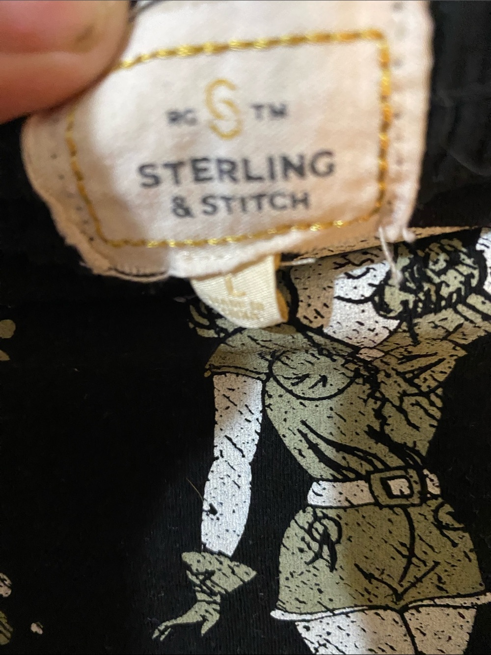 Sterling & Stitch Black Bandana Crop Top with Metallic Fringe - Picture 2 of 5